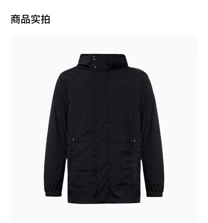 商品Zegna|ZEGNA 男士黑色连帽棉服 ZZ595-FF075-K09,价格¥4804,第4张图片详细描述