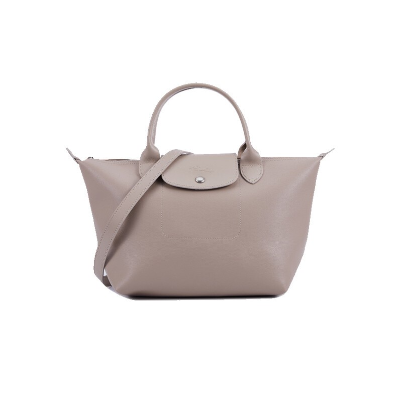 商品[国内直发] Longchamp|珑骧饺子包纯色涂层帆布女士单肩斜挎包手提包礼物送女友暖灰色L1512 HYQ 001,价格¥1571,第2张图片详细描述