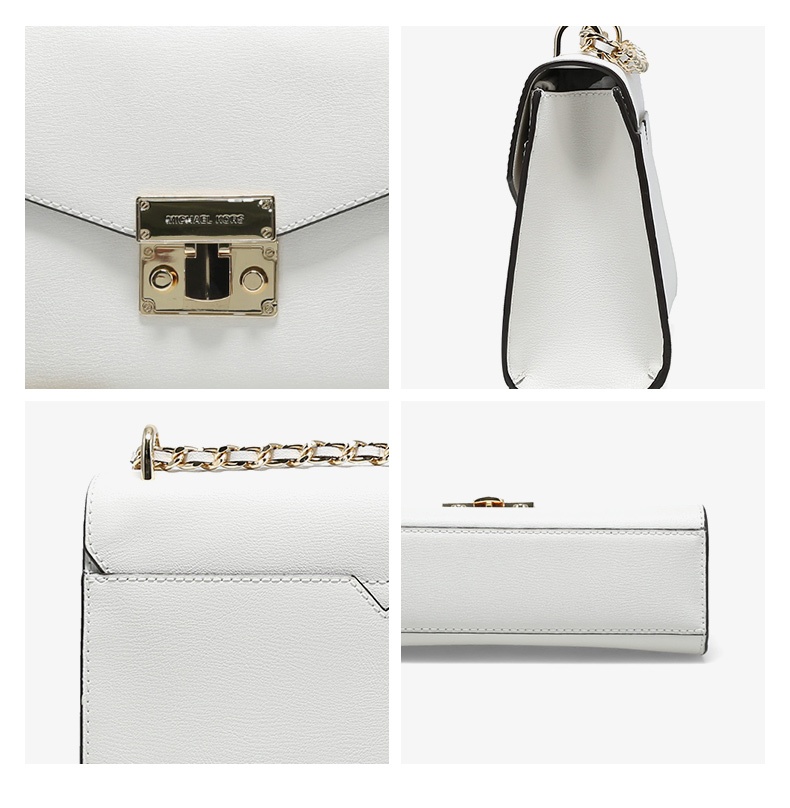 商品Michael Kors|Michael Kors 奥莱 皮质女士单肩斜挎包 35F0GXOF2L-OPTIC-WHITE,价格¥1424,第8张图片详细描述