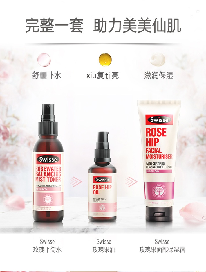 商品Swisse|斯维诗 玫瑰喷雾125ml 保湿补水舒缓肌肤（新老版本随机发）,价格¥150,第9张图片详细描述