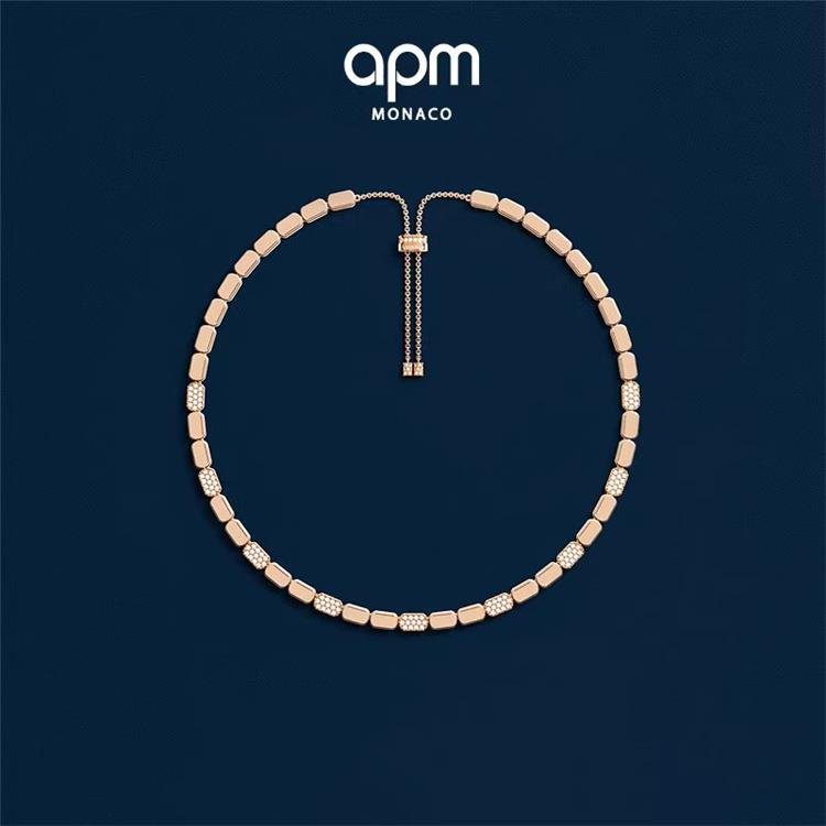 商品apm Monaco|APM Monaco 精致可调节 项链 女 简约吊坠首饰 玫瑰金色 PC7638OX,价格¥2942,第1张图片详细描述