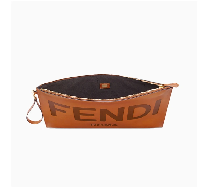 商品[国内直发] Fendi|FENDI  男士棕色小怪兽老佛爷手拿包 8N0178-AC9L-F0QVK,价格¥5415,第7张图片详细描述