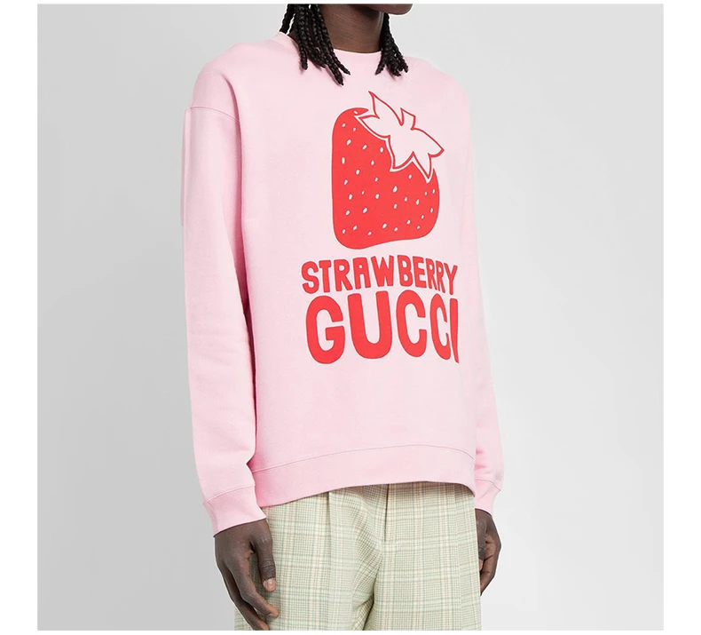 商品[国内直发] Gucci|GUCCI 女士粉色棉质圆领卫衣 681217-XJDV1-5904,价格¥6555,第7张图片详细描述