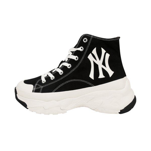 商品MLB|【SAvenue】MLB新款Chunky High NY舒适厚高休闲帮帆布鞋 黑色 男女同款(提示：保税仓货品一人不可超过5单)32SHU1-111-5-50L LY,价格¥296,第7张图片详细描述