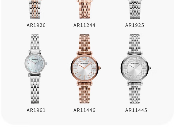 商品[国内直发] Emporio Armani|满天星系列时尚镶钻新款玫瑰金满天星AR11446,价格¥1903,第8张图片详细描述