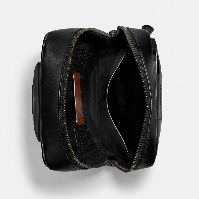 商品Coach|蔻驰Gotham Gotham 帆布腰包男款黑色拼棕色老花（香港仓发货）,价格¥2302,第3张图片详细描述