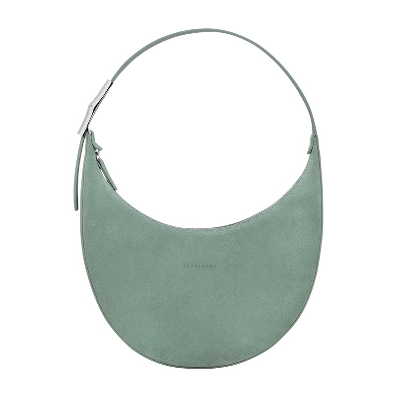 商品Longchamp|珑骧 ROSEAU女士中号绒面牛皮单肩腋下包（3色可选）,价格¥3924,第7张图片详细描述