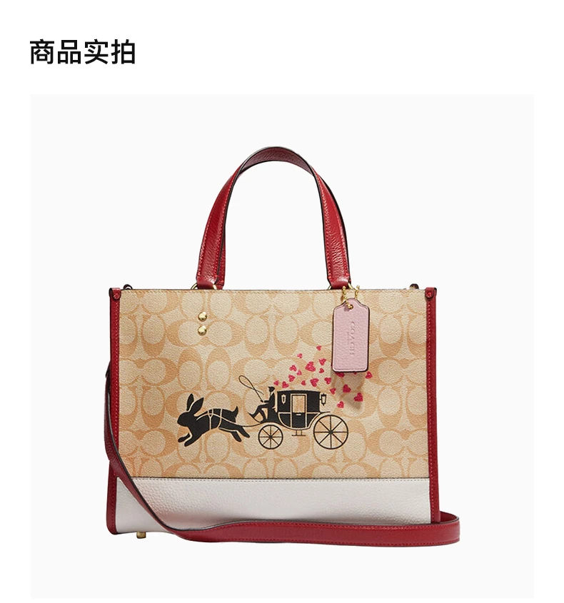 商品Coach|COACH 卡其色女士托特包 CE645-IMOT4,价格¥1619,第4张图片详细描述