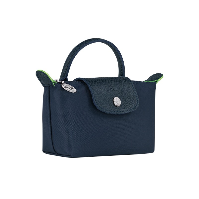 商品Longchamp|现货LONGCHAMP/珑骧 女士灰色帆布银色五金按扣拉链开合手提化妆包,价格¥675,第15张图片详细描述