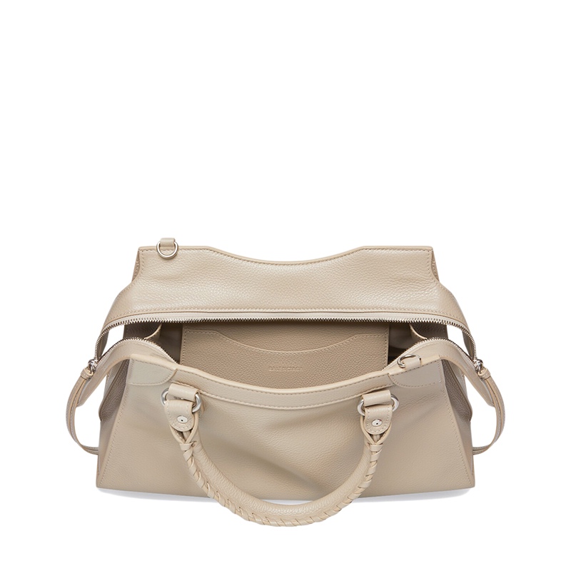 商品Balenciaga|Balenciaga/巴黎世家 NEO CLASSIC系列 女士小号米色粒面小牛皮手提包67862915Y4Y2906,价格¥15659,第3张图片详细描述