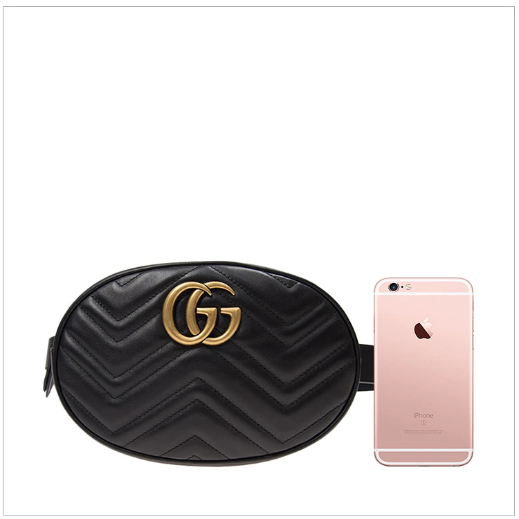 商品[国内直发] Gucci|GUCCI 黑色女士腰包 491294-DSVRT-1000,价格¥10612,第3张图片详细描述