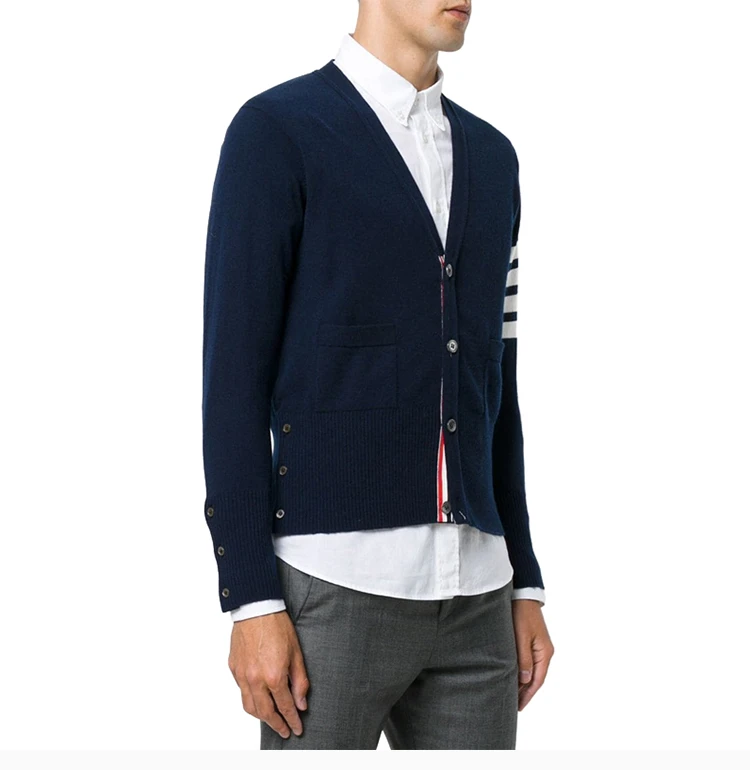 商品[国内直发] Thom Browne|THOM BROWNE 海军蓝色男士针织衫/毛衣 MKC001A-00011-415,价格¥11913,第5张图片详细描述
