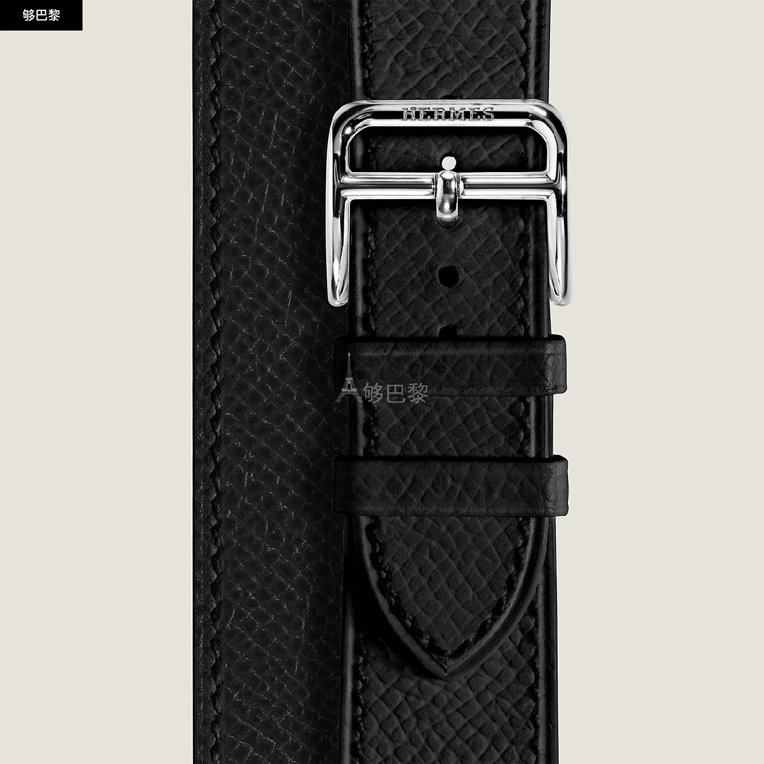 商品Hermes|【预售】 爱马仕 24秋冬 女士 手表带 Bracelet pour Heure H Moyen modèle 30 mm, double tour WKB0085WK89212,价格¥3858,第2张图片详细描述
