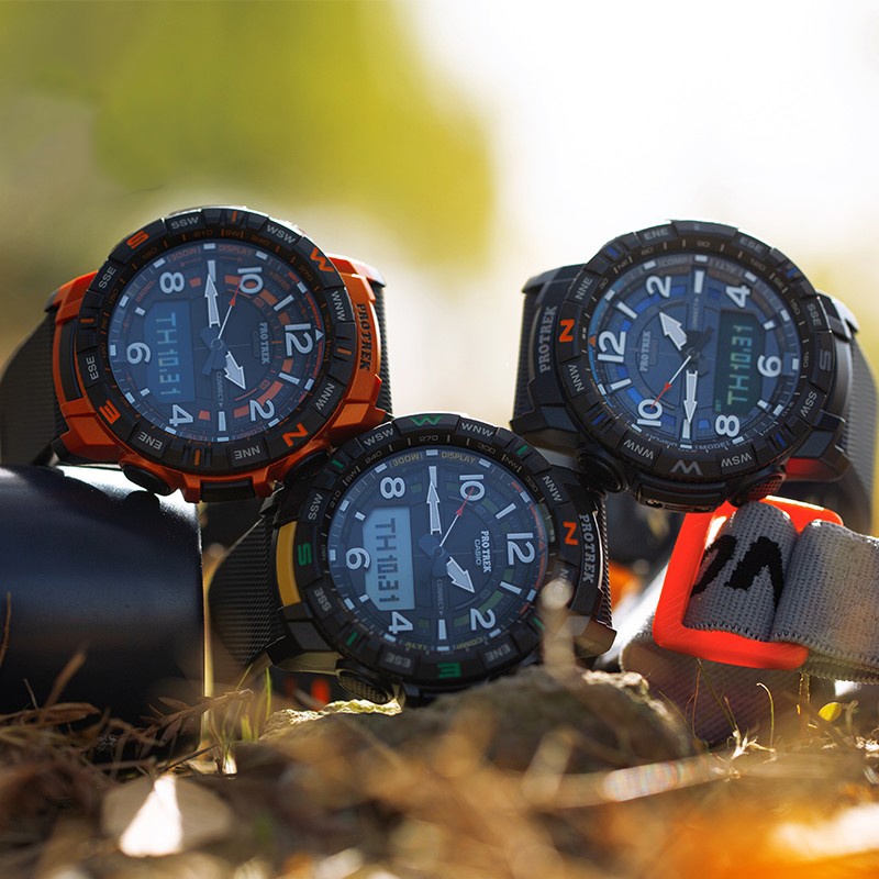 商品[国内直发] Casio|卡西欧高端登山系列PROTREK  PRT-B50-1  100米防水 方位表圈 倒计时 每日闹铃 整点响报 全自动日历 12/24小时时制 耐低温（-10℃） 指针闪避功能,价格¥1582,第4张图片详细描述