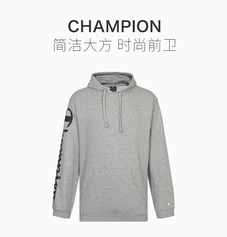 商品CHAMPION|Champion 男士灰色连帽卫衣 213181-EM006,价格¥224,第6张图片详细描述