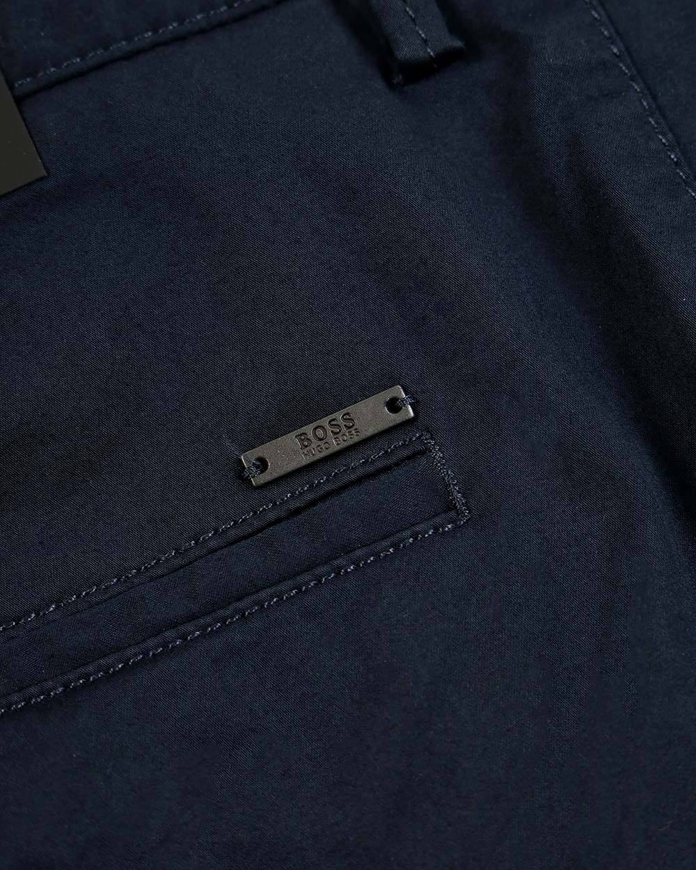 商品Hugo Boss|HUGO BOSS 男士海军蓝色棉质休闲裤 RICE3-W-50330718-410,价格¥967,第3张图片详细描述