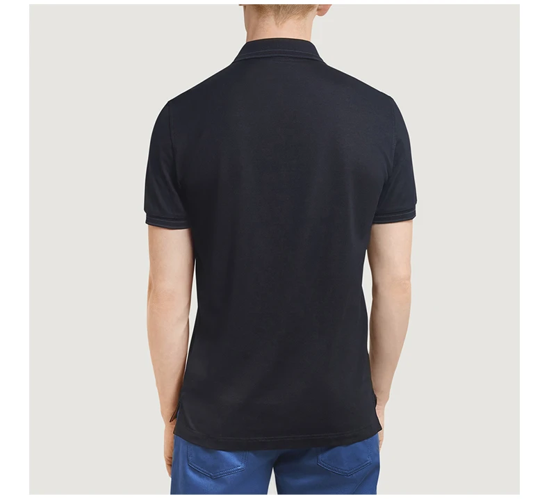 商品Salvatore Ferragamo|SALVATORE FERRAGAMO 男士黑色经典款式POLO衫 12-1783-697715,价格¥1786,第6张图片详细描述