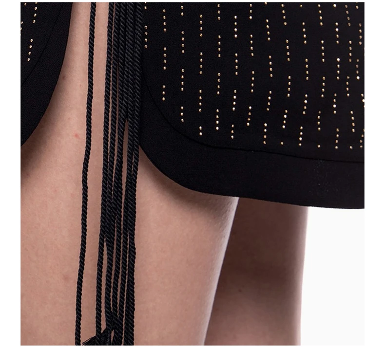 商品[国内直发] Yves Saint Laurent|YSL 圣罗兰 女士黑色连衣裙 607244-Y4A12-1055,价格¥9306,第6张图片详细描述