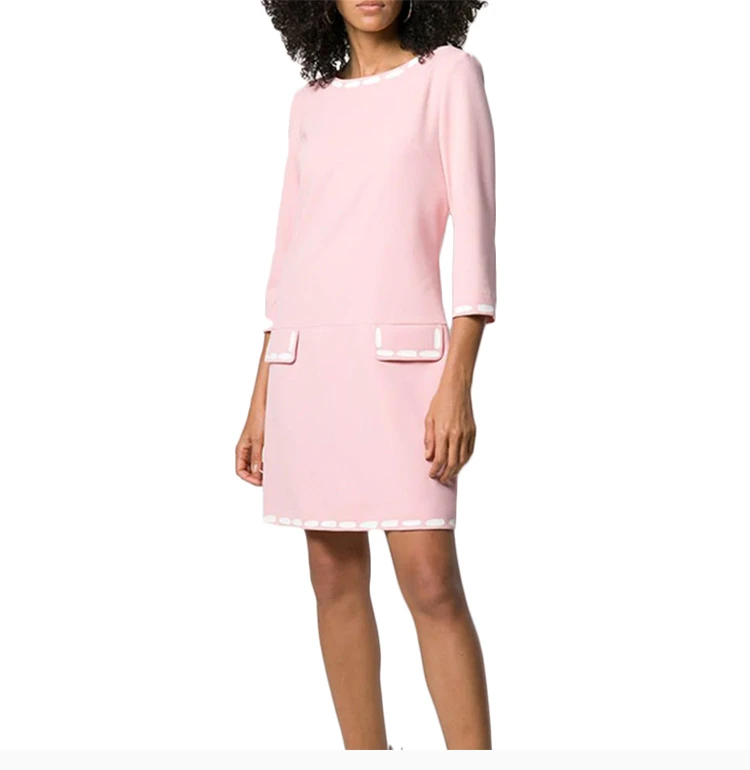 商品Moschino|Moschino 莫斯奇诺 女士浅粉色短款迷你连衣裙 EA0468-0524-1224,价格¥4403,第4张图片详细描述