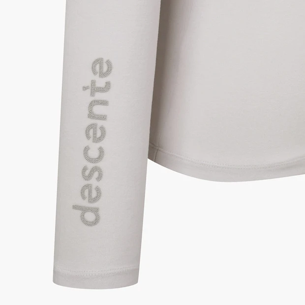 商品【预售商品15天发货】 DESCENTE|高尔夫女性领口配色细节长袖T恤展现个性 DO32WFTL93-LBGG,价格¥959,第13张图片详细描述