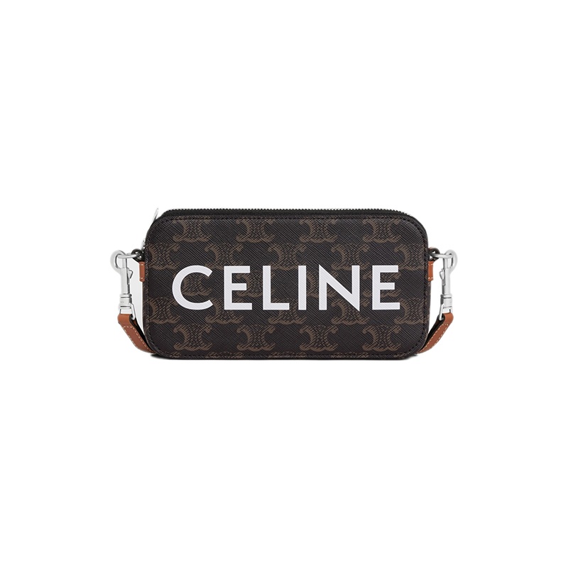 商品Celine|赛琳 23新款 男士棕色老花帆布配皮手拿包,价格¥6325,第4张图片详细描述