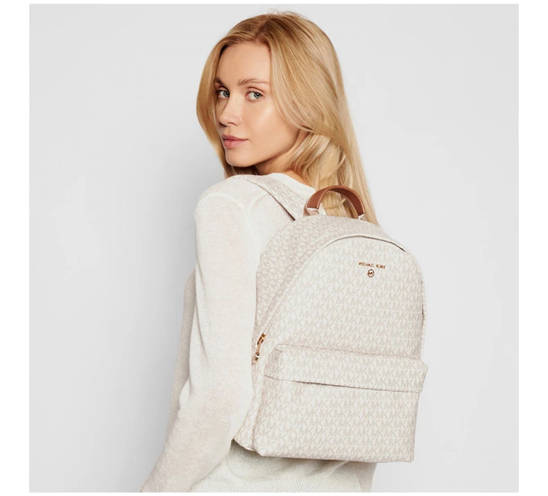 商品Michael Kors|MICHAEL KORS 拼色女士双肩包 30T0G04B6B-VANILLAACRN,价格¥1392,第8张图片详细描述
