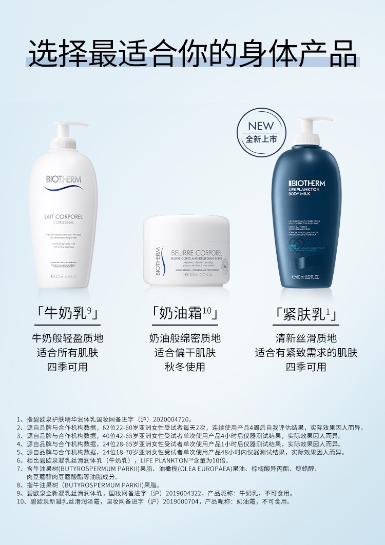 商品Biotherm|碧欧泉保湿身体乳400ml 奇迹紧肤,价格¥217,第7张图片详细描述