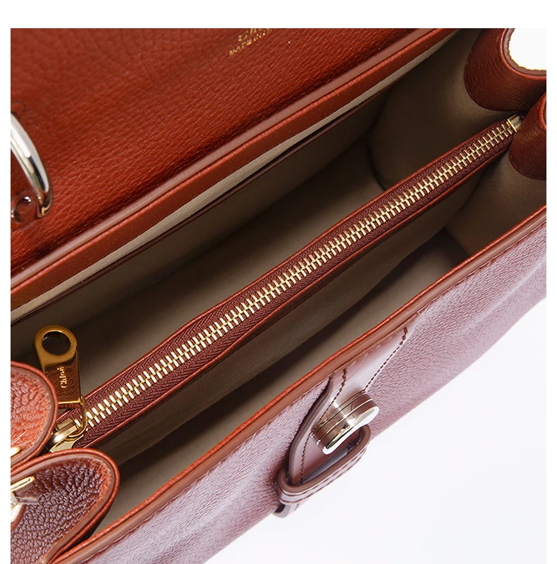商品[国内直发] Chloé|Chloe' 蔻依 棕色皮革挎包 C19AS188-B57-27S,价格¥7744,第14张图片详细描述