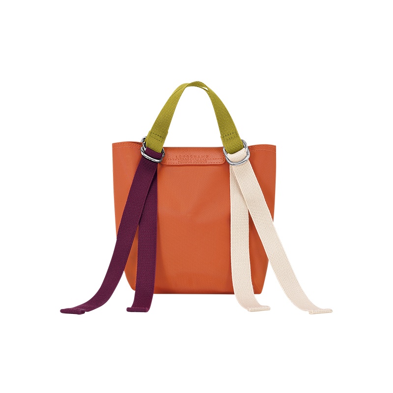 商品Longchamp|珑骧 女士帆布暗银色五金按扣开合饰有可调彩色节肩带迷你托特包（6色可选）,价格¥1122,第8张图片详细描述