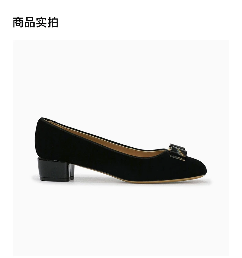 商品[国内直发] Salvatore Ferragamo|SALVATORE FERRAGAMO 女士黑色高跟鞋 0587501,价格¥3219,第4张图片详细描述