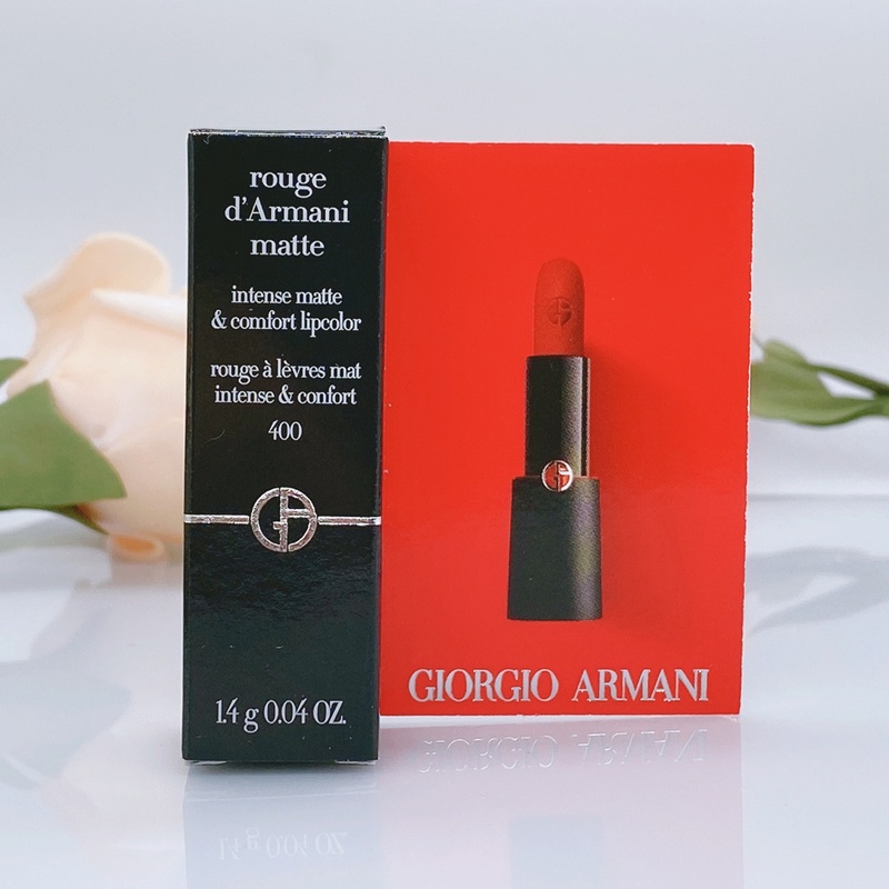商品[国内直发] Armani|阿玛尼挚爱哑光唇膏口红#400,价格¥110,第2张图片详细描述