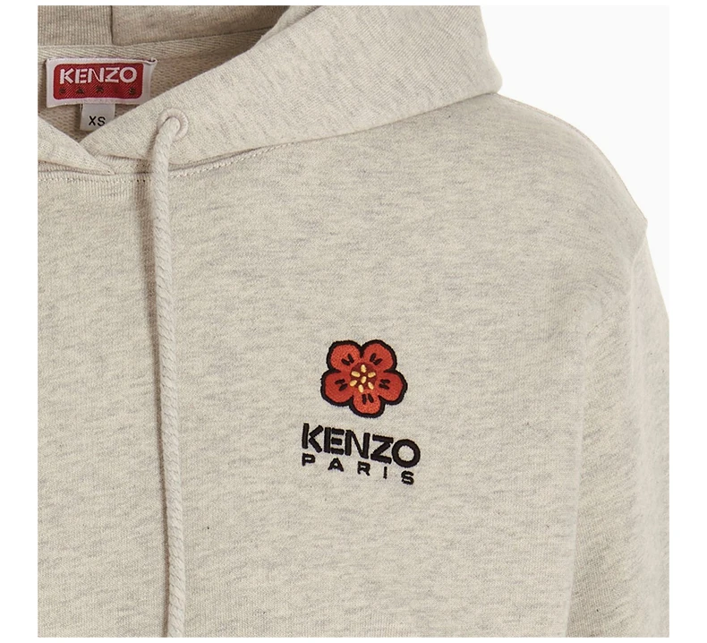 商品Kenzo|KENZO 女士灰色海棠花连帽卫衣 FC62SW0154MF-93,价格¥1303,第6张图片详细描述