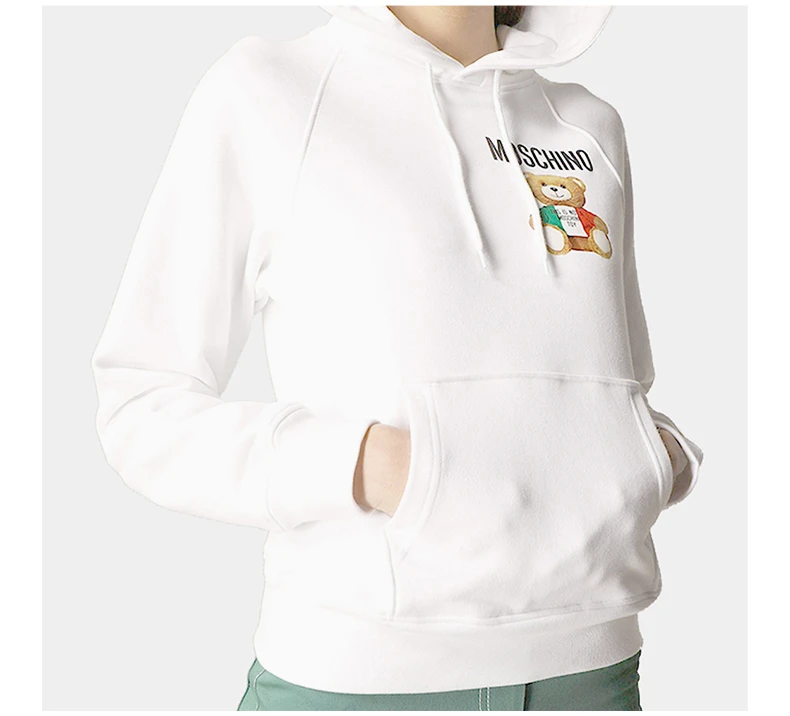 商品Moschino|MOSCHINO 白色女士卫衣/帽衫 EA1711-0527-1001,价格¥1694,第2张图片详细描述