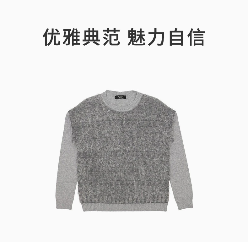 商品[国内直发] Max Mara|MAX MARA 女士灰色针织毛衣 53661259-600-001,价格¥1347,第1张图片详细描述