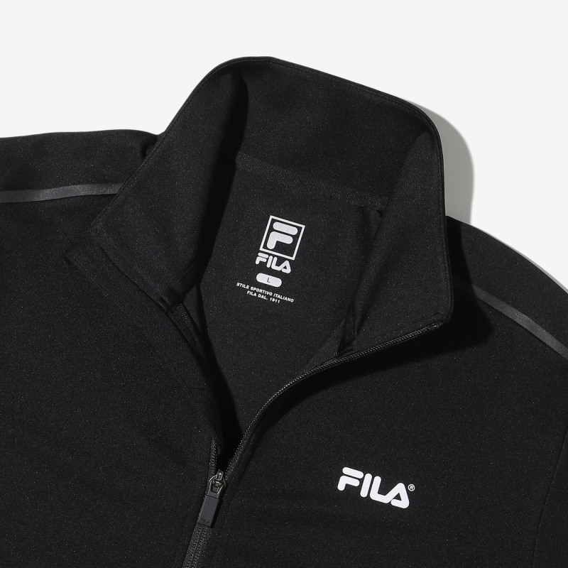 商品Fila|【享贝家】FILA男女运动夹克/外套 黑色FS2FTD2204X（特价活动款）,价格¥207,第5张图片详细描述