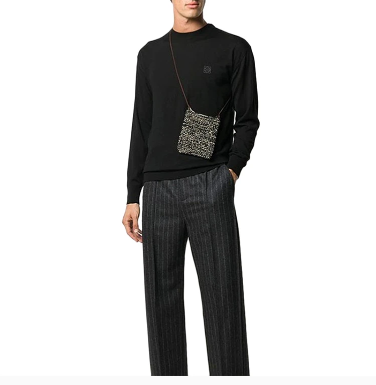 商品Loewe|LOEWE 黑色男士针织衫/毛��衣 H526333XA1-1114,价格¥3867,第8张图片详细描述