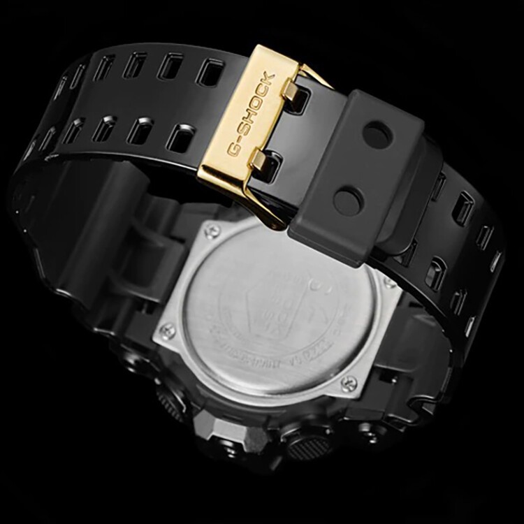商品[国内直发] Casio|卡西欧（CASIO）男表G-SHOCK系列防震防水潮流运动时尚腕表大表盘双显男女手表 GA-710GB-1A-黑金配色-GA-710GB-1A,价格¥1028,第3张图片详细描述