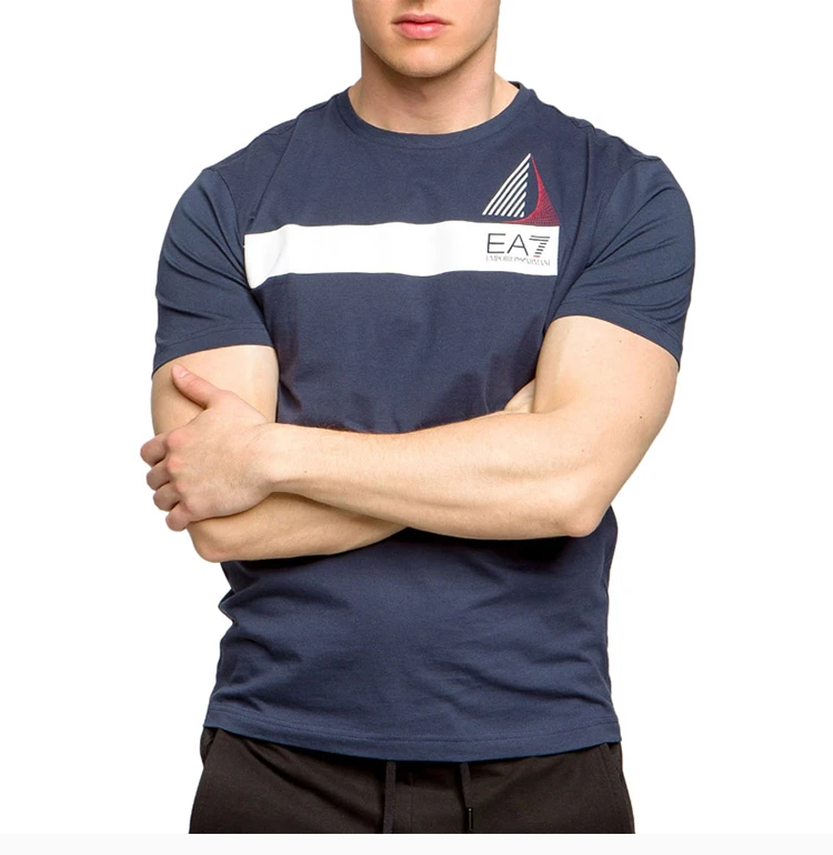 商品Emporio Armani|Emporio Armani 安普里奥 阿玛尼 EA7男士短袖T恤深蓝色 3GPT60-J02Z-1554,价格¥417,第6张图片详细描述