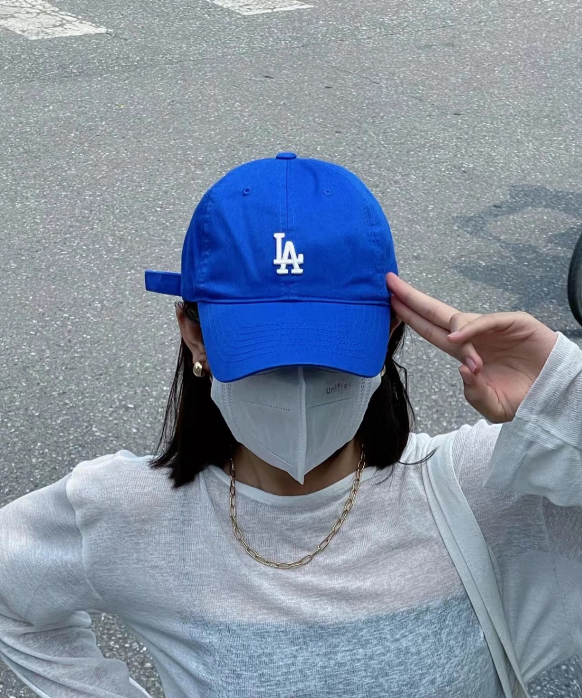 商品MLB|【享贝家】MLB LA棒球帽复古小LOGO运动休闲鸭舌帽 男女同款 蓝色 3ACP7701N-07BLS（3ACP770-1N-K0027-07BLS）,价格¥210,第3张图片详细描述