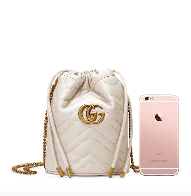 商品[国内直发] Gucci|GUCCI 白色女士单肩包 575163-DTDRT-9022,价格¥8671,第3张图片详细描述