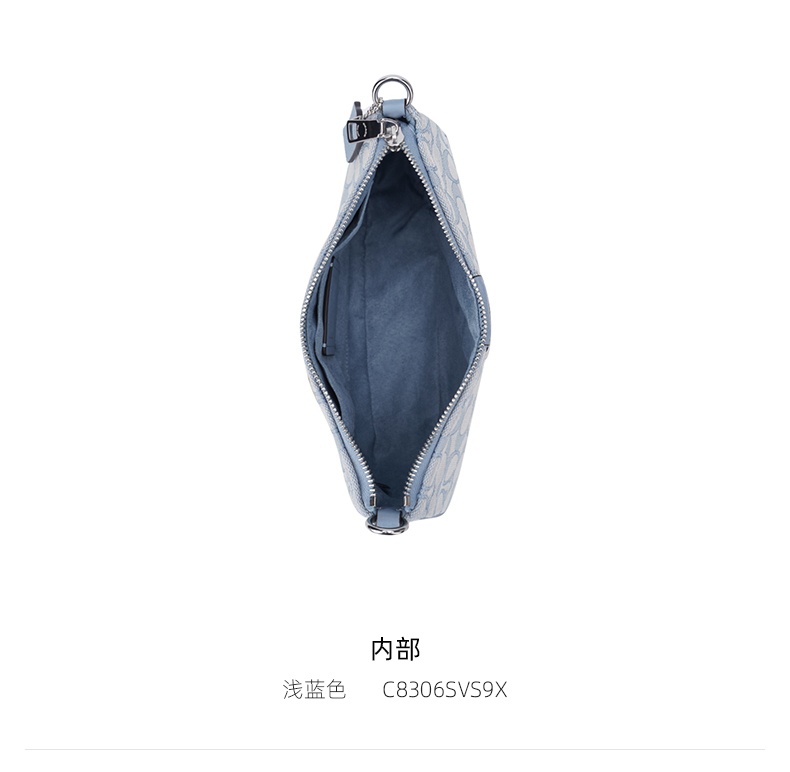 商品[国内直发] Coach|COACH 奥莱款女士提花配皮单肩斜挎手提包 C8306SVS9X,价格¥1827,第6张图片详细描述