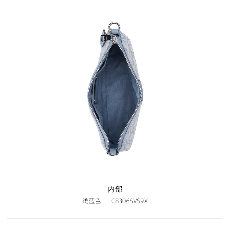 商品[国内直发] Coach|COACH 奥莱款女士提花配皮单肩斜挎手提包 C8306SVS9X,价格¥1847,第6张图片详细描述