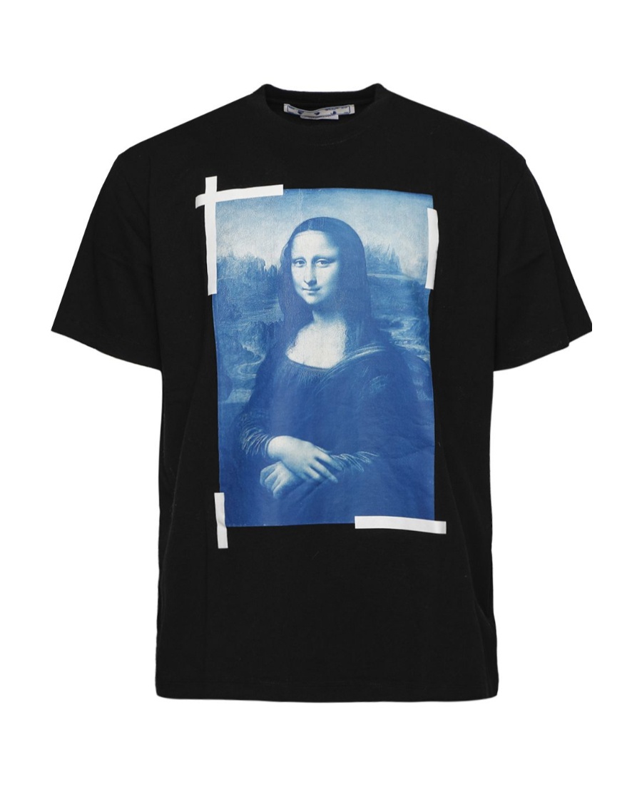 商品Off-White|黑色油画印花短袖棉 OMAA038C99JER002-0145（澳门仓发货）,价格¥2436,第1张图片详细描述