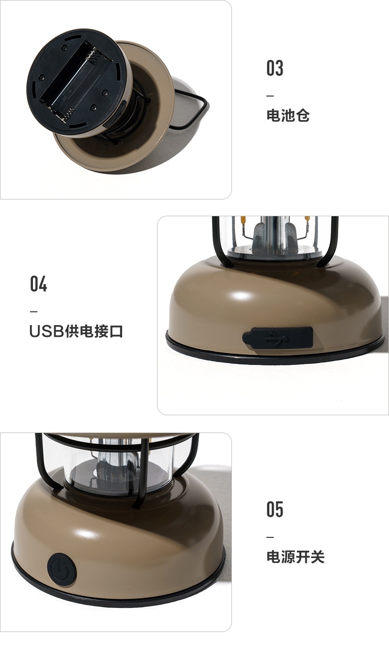 商品[国内直发] MobiGarden|复古星愿营灯 户外露营帐篷灯LED电池灯复古氛围移动营地灯,价格¥157,第30张图片详细描述