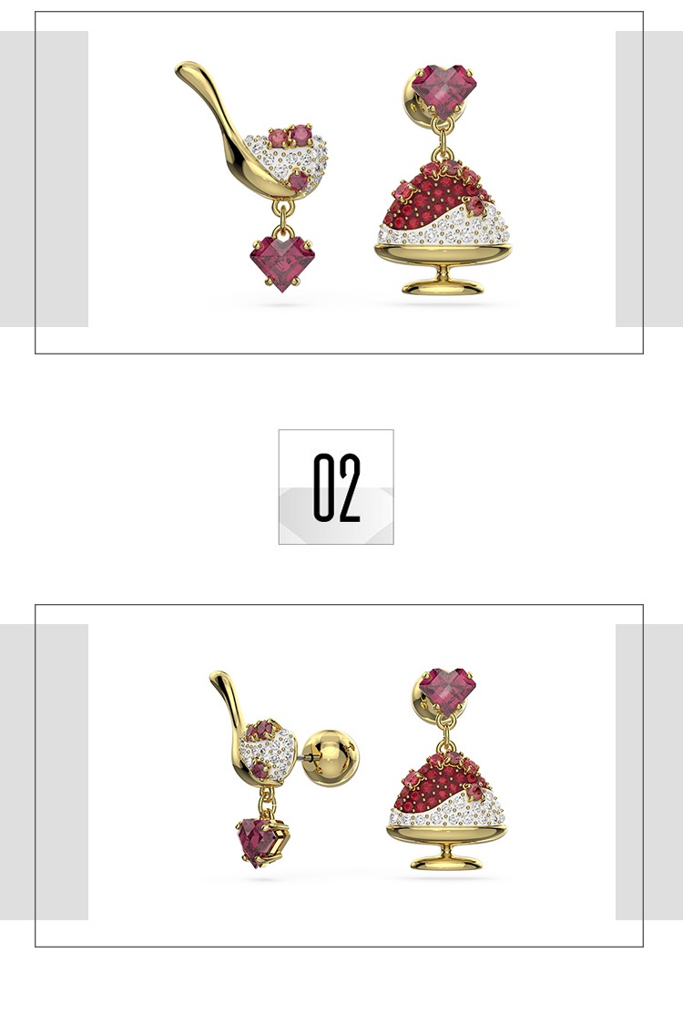 商品Swarovski|SWAROVSKI 施华洛世奇CARITI水滴形耳环女红豆冰造型线上限定礼物 5634707,价格¥789,第3张图片详细描述