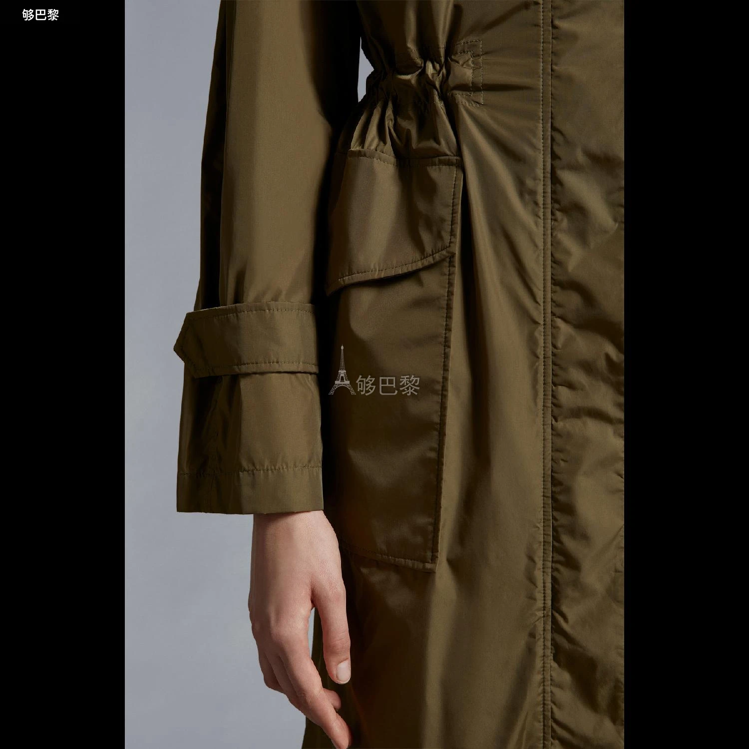 商品Moncler|【预售】 MONCLER盟可睐 24秋冬 女士 大衣 HIENGU RAIN COAT J10931C00018539YH836,价格¥8484,第3张图片详细描述