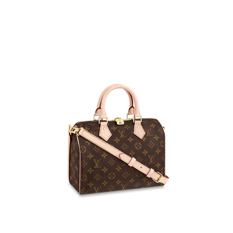 商品Louis Vuitton|【预售十天】路易威登  经典款Speedy 25 女士棕色老花小牛皮肩带版手提包,价格¥14021,第5张图片详细描述