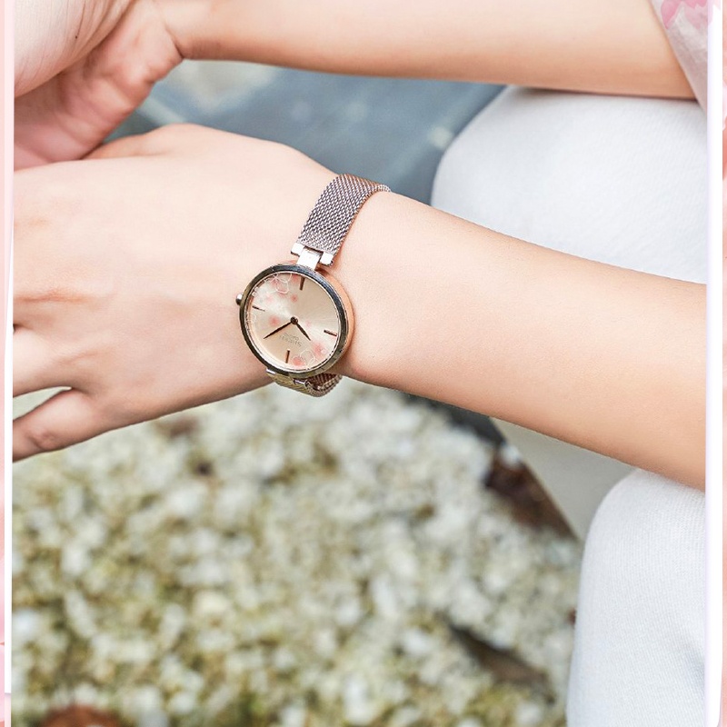 商品[国内直发] Casio|卡西欧新款樱花系列SHEEN简约优雅钢带手表女,价格¥409,第4张图片详细描述