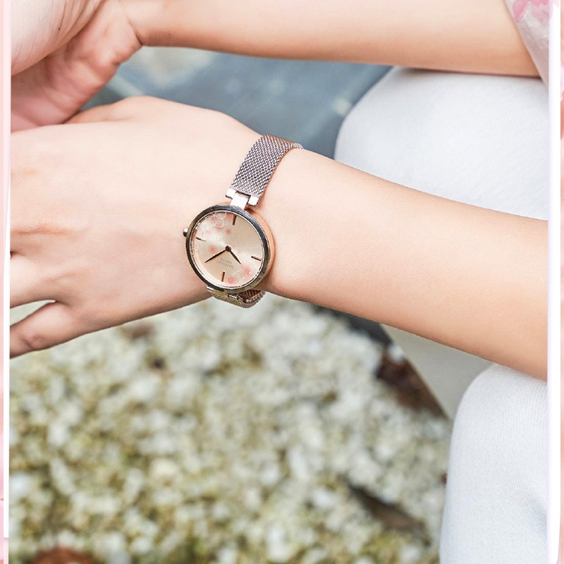 商品[国内直发] Casio|卡西欧新款樱花系列SHEEN简约优雅钢带手表女,价格¥409,第4张图片详细描述