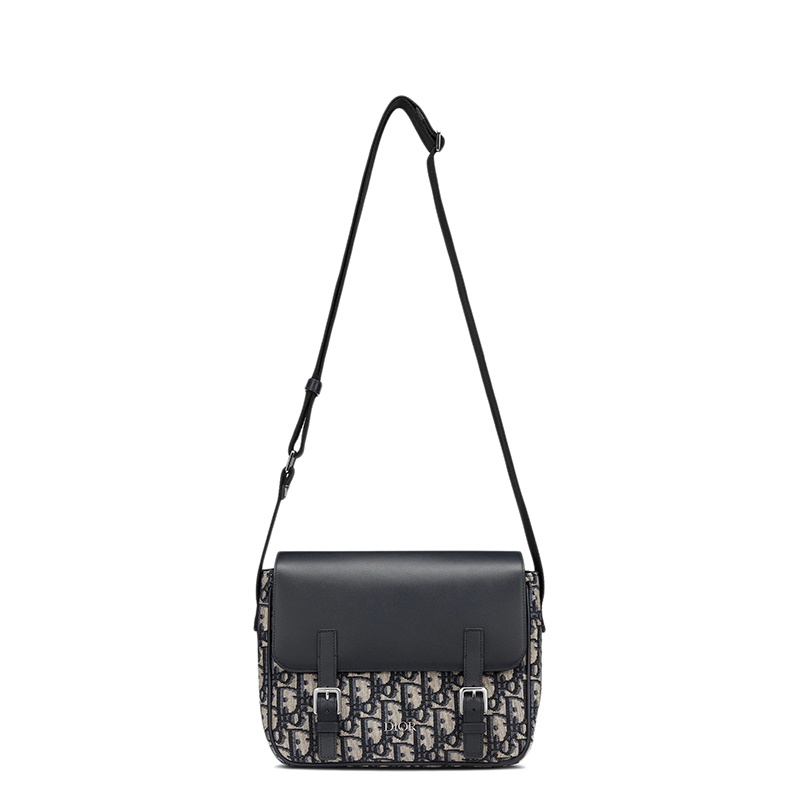 商品Dior|DIOR/迪奥 21年春夏款MESSENGER 儿童Oblique帆布配小牛皮翻盖单肩斜挎邮差包,价格¥14450,第5张图片详细描述